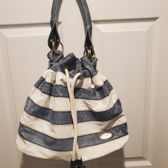 J & E New York Bags Purse Nautical Stripe Spacious Lightweight